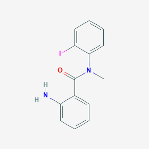 molecular formula C14H13IN2O B15410530 Benzamide, 2-amino-N-(2-iodophenyl)-N-methyl- CAS No. 826991-71-3