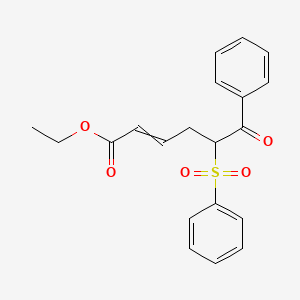 Ethyl 5-(benzenesulfonyl)-6-oxo-6-phenylhex-2-enoate