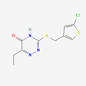 3-{[(5-Chlorothiophen-3-yl)methyl]sulfanyl}-6-ethyl-1,2,4-triazin-5(2H)-one