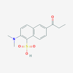 2-(Dimethylamino)-6-propanoylnaphthalene-1-sulfonic acid