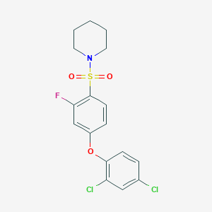 1-[4-(2,4-Dichlorophenoxy)-2-fluorobenzene-1-sulfonyl]piperidine