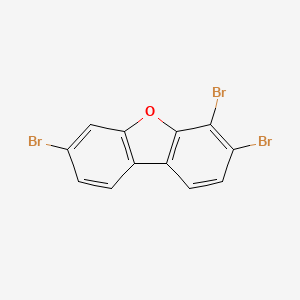 molecular formula C12H5Br3O B15410611 3,4,7-Tribromo-dibenzofuran CAS No. 617707-57-0