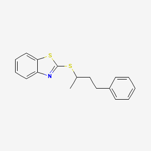 molecular formula C17H17NS2 B15410613 2-[(4-Phenylbutan-2-yl)sulfanyl]-1,3-benzothiazole CAS No. 820961-86-2