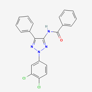 molecular formula C21H14Cl2N4O B15410629 Benzamide, N-[2-(3,4-dichlorophenyl)-5-phenyl-2H-1,2,3-triazol-4-yl]- CAS No. 830336-18-0