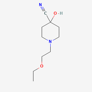 molecular formula C10H18N2O2 B15410636 1-(2-Ethoxyethyl)-4-hydroxypiperidine-4-carbonitrile CAS No. 566206-38-0