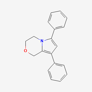 molecular formula C19H17NO B15410654 1H-Pyrrolo[2,1-c][1,4]oxazine, 3,4-dihydro-6,8-diphenyl- CAS No. 741685-14-3