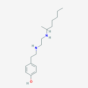 4-[2-({2-[(Heptan-2-yl)amino]ethyl}amino)ethyl]phenol