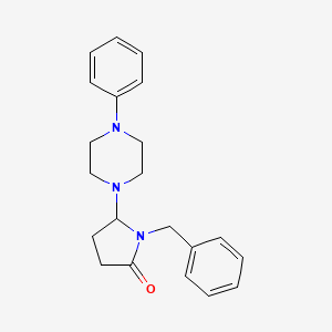 2-Pyrrolidinone, 1-(phenylmethyl)-5-(4-phenyl-1-piperazinyl)-