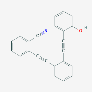 molecular formula C23H13NO B15410739 2-({2-[(2-Hydroxyphenyl)ethynyl]phenyl}ethynyl)benzonitrile CAS No. 823227-57-2