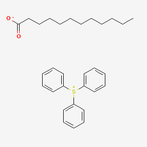 molecular formula C30H38O2S B15410775 Triphenylsulfanium dodecanoate CAS No. 564483-94-9