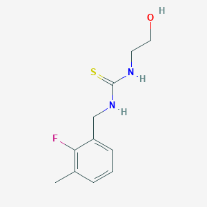 molecular formula C11H15FN2OS B15410783 Thiourea, N-[(2-fluoro-3-methylphenyl)methyl]-N'-(2-hydroxyethyl)- CAS No. 629628-15-5