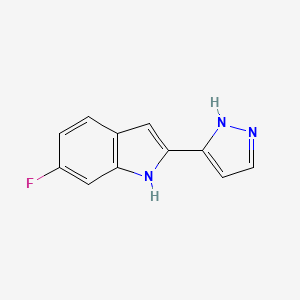 2-(1,2-Dihydro-3H-pyrazol-3-ylidene)-6-fluoro-2H-indole