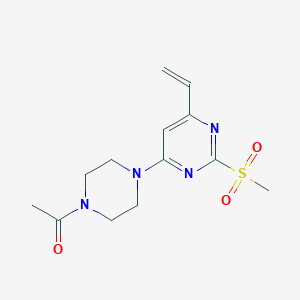 1-{4-[6-Ethenyl-2-(methanesulfonyl)pyrimidin-4-yl]piperazin-1-yl}ethan-1-one