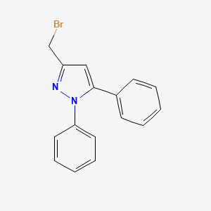 molecular formula C16H13BrN2 B15410815 3-(Bromomethyl)-1,5-diphenylpyrazole CAS No. 781663-74-9