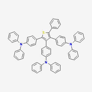 molecular formula C64H47N3S B15410826 4-{2,4-Bis[4-(diphenylamino)phenyl]-5-phenylthiophen-3-yl}-N,N-diphenylaniline CAS No. 530128-98-4