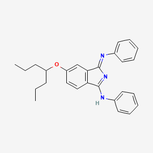 molecular formula C27H29N3O B15410866 (1Z)-6-[(Heptan-4-yl)oxy]-N-phenyl-1-(phenylimino)-1H-isoindol-3-amine CAS No. 587881-06-9