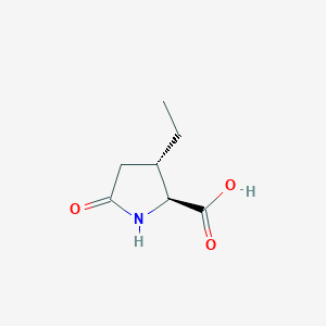 molecular formula C7H11NO3 B15410888 L-Proline, 3-ethyl-5-oxo-, (3S)- CAS No. 531539-38-5