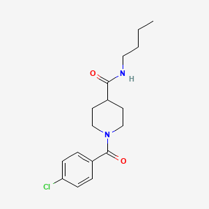 N-Butyl-1-(4-chlorobenzoyl)piperidine-4-carboxamide