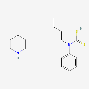 Butyl(phenyl)carbamodithioic acid;piperidine