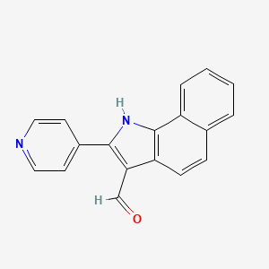 2-pyridin-4-yl-1H-benzo[g]indole-3-carbaldehyde