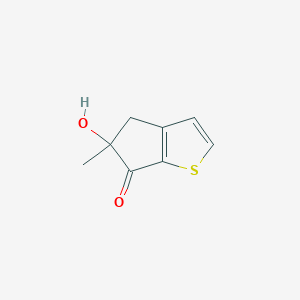 B15411050 5-Hydroxy-5-methyl-4,5-dihydro-6H-cyclopenta[b]thiophen-6-one CAS No. 827609-13-2