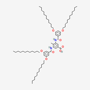 molecular formula C70H114N2O8 B15411140 3,5-Bis[3,5-bis(dodecyloxy)benzamido]-4-methylbenzoic acid CAS No. 820216-69-1