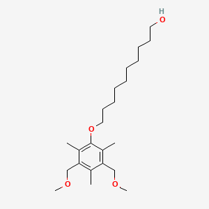 molecular formula C23H40O4 B15411179 10-[3,5-Bis(methoxymethyl)-2,4,6-trimethylphenoxy]decan-1-OL CAS No. 823816-15-5