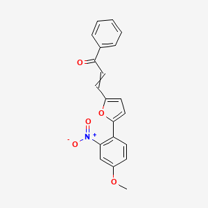 molecular formula C20H15NO5 B15411183 3-[5-(4-Methoxy-2-nitrophenyl)furan-2-yl]-1-phenylprop-2-en-1-one CAS No. 548446-32-8