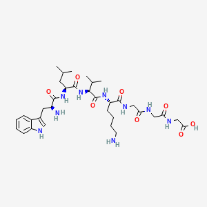 molecular formula C34H53N9O8 B15411202 L-Tryptophyl-L-leucyl-L-valyl-L-lysylglycylglycylglycine CAS No. 820977-66-0