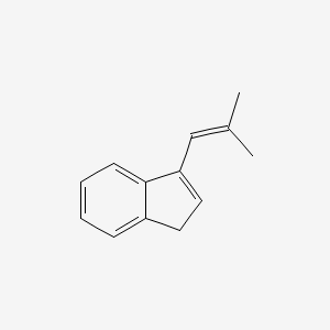 molecular formula C13H14 B15411207 3-(2-Methyl-propenyl)-1H-indene CAS No. 819871-70-0