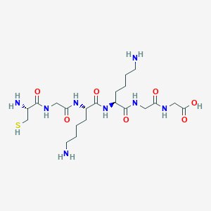 molecular formula C21H40N8O7S B15411279 L-Cysteinylglycyl-L-lysyl-L-lysylglycylglycine CAS No. 583819-51-6