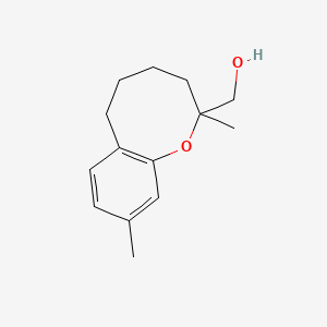 molecular formula C14H20O2 B15411295 (2,9-Dimethyl-3,4,5,6-tetrahydro-2H-1-benzoxocin-2-yl)methanol CAS No. 823805-53-4