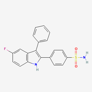 4-(5-fluoro-3-phenyl-1H-indol-2-yl)benzenesulfonamide