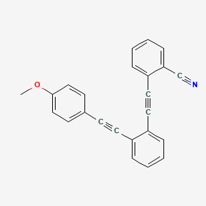 2-({2-[(4-Methoxyphenyl)ethynyl]phenyl}ethynyl)benzonitrile