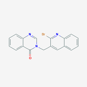 molecular formula C18H12BrN3O B15411563 4(3H)-Quinazolinone, 3-[(2-bromo-3-quinolinyl)methyl]- CAS No. 571185-46-1