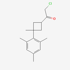 molecular formula C16H21ClO B15411853 2-Chloro-1-[3-methyl-3-(2,4,6-trimethylphenyl)cyclobutyl]ethanone CAS No. 331415-58-8