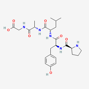 molecular formula C25H37N5O7 B15411856 H-Pro-Tyr-Leu-Ala-Gly-OH CAS No. 474384-05-9