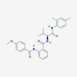 N-{(2S)-1-[(2,4-Dimethylphenyl)amino]-3-methyl-1-oxo-2-butanyl}-2-[(4-methoxybenzoyl)amino]benzamide