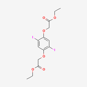 molecular formula C14H16I2O6 B15411891 Diethyl 2,2'-[(2,5-diiodo-1,4-phenylene)bis(oxy)]diacetate CAS No. 377093-03-3