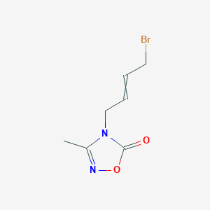 molecular formula C7H9BrN2O2 B15411914 4-(4-Bromobut-2-en-1-yl)-3-methyl-1,2,4-oxadiazol-5(4H)-one CAS No. 404859-43-4