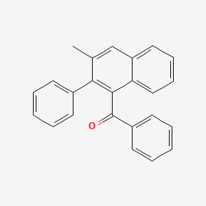 molecular formula C24H18O B15411944 Methanone, (3-methyl-2-phenyl-1-naphthalenyl)phenyl- CAS No. 478156-67-1