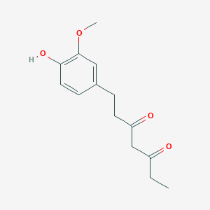 molecular formula C14H18O4 B15411952 1-(4-Hydroxy-3-methoxyphenyl)heptane-3,5-dione CAS No. 501665-75-4