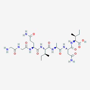 molecular formula C28H49N9O10 B15411976 Glycylglycyl-L-glutaminyl-L-isoleucyl-L-alanyl-L-asparaginyl-L-isoleucine CAS No. 207345-12-8