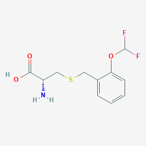 molecular formula C11H13F2NO3S B15411981 S-{[2-(Difluoromethoxy)phenyl]methyl}-L-cysteine CAS No. 330475-51-9