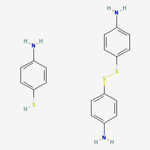 molecular formula C18H19N3S3 B15411986 4-Aminobenzenethiol;4-[(4-aminophenyl)disulfanyl]aniline CAS No. 477741-48-3