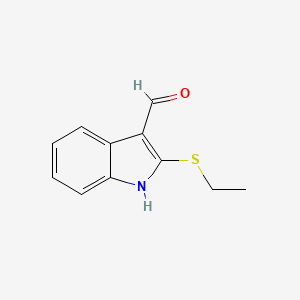 molecular formula C11H11NOS B15411987 2-(Ethylsulfanyl)-1H-indole-3-carbaldehyde CAS No. 257633-10-6