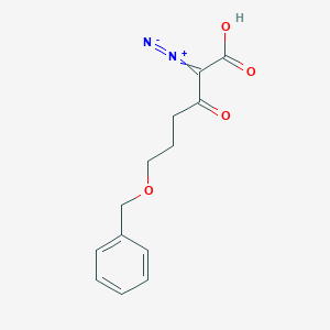 molecular formula C13H14N2O4 B15411994 5-(Benzyloxy)-1-carboxy-1-diazoniopent-1-en-2-olate CAS No. 501691-15-2