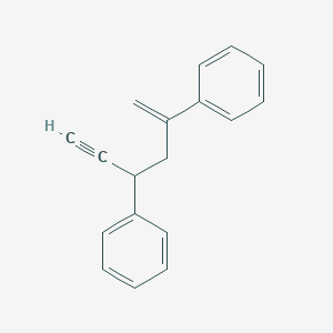 molecular formula C18H16 B15412029 Benzene, 1,1'-(1-ethynyl-3-methylene-1,3-propanediyl)bis- CAS No. 552843-63-7