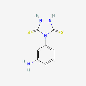 molecular formula C8H8N4S2 B15412031 4-(3-Aminophenyl)-1,2,4-triazolidine-3,5-dithione CAS No. 507255-41-6