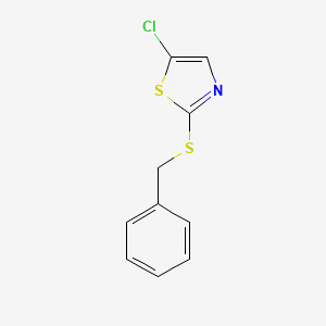 molecular formula C10H8ClNS2 B15412090 2-(Benzylsulfanyl)-5-chloro-1,3-thiazole CAS No. 502922-98-7